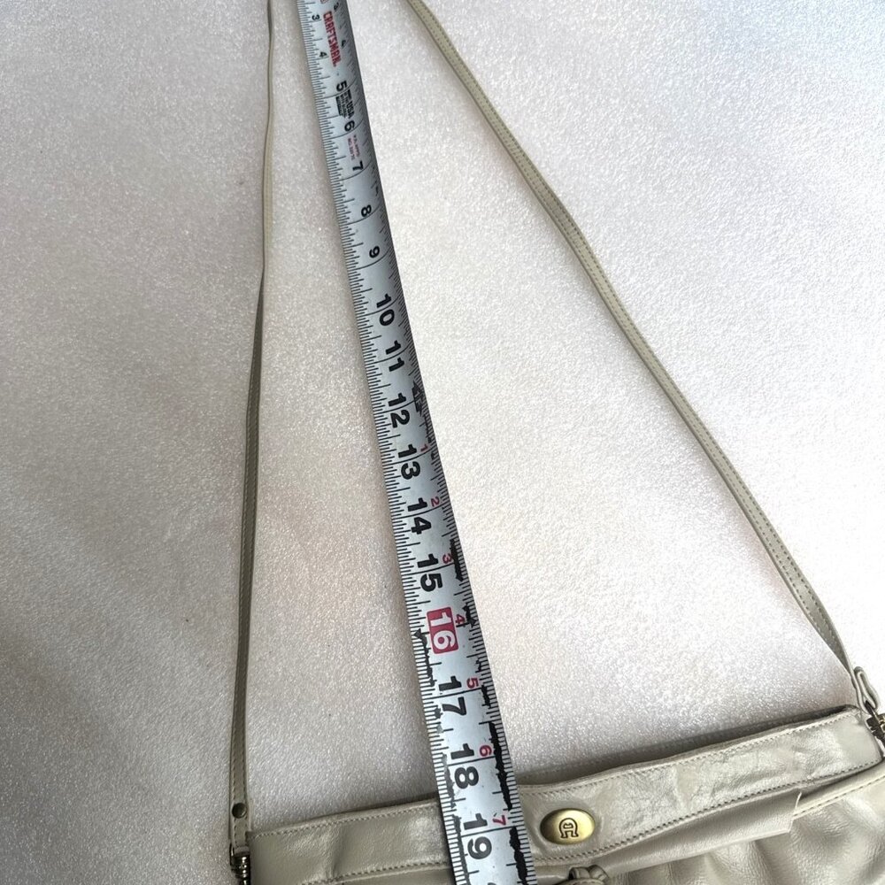 Vintage Etienne Aigner Taupe Leather Crossbody Bag - Picture 11 of 11